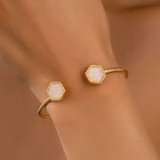 Adjustable Open Bracelet on Wrist