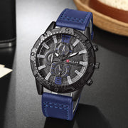 Men’s Luxury Fashion Watch with Leather Strap
