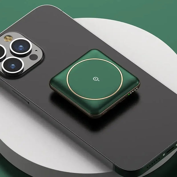 Portable Mini Magnetic Wireless Power Bank 5000mAh Fast Charger for iPhone & Android