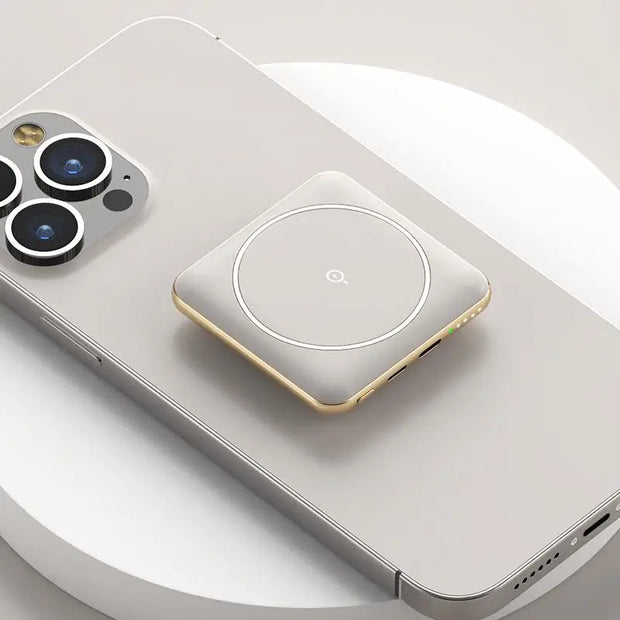 Portable Mini Magnetic Wireless Power Bank 5000mAh Fast Charger for iPhone & Android