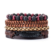 Leather Braided Bracelet for Men - Stylish 2024 Design