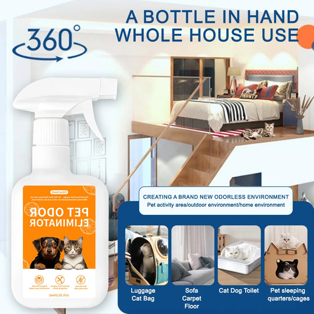 Pet Deodorant Spray – Odor Remover & Disinfectant for Dogs & Cats