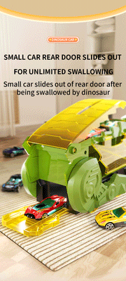Dinosaur Track Toy Car Set – T-Rex Puzzle Playset for Kids 3-6