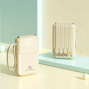 20000mAh Built-In Cable Power Bank – Fast Charging, Compact & High-Capacity