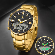WWOOR Men’s Luxury Digital Sports Watch – Big LED Waterproof Quartz Wristwatch