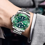 LIGE Men’s Luxury Diver Watch Waterproof Design