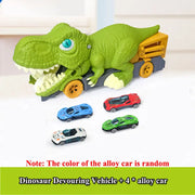 Dinosaur Car Carrier Truck Toy – Racing Track Playset for Kids