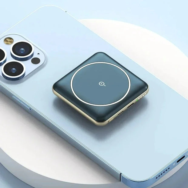 Portable Mini Magnetic Wireless Power Bank 5000mAh Fast Charger for iPhone & Android