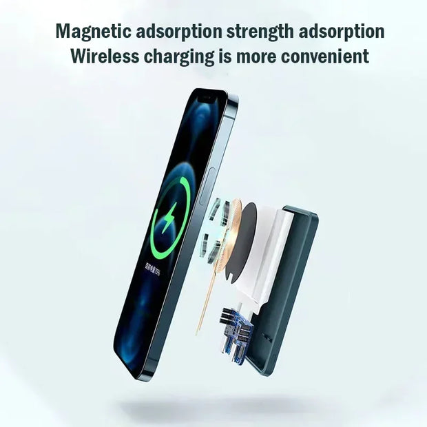 Original 1:1 MagSafe Magnetic Power Bank Wireless Charger for iPhone 12-15 Series