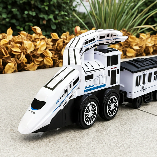 Kids DIY Electric Train Toy – High-Speed Railway with Sound & Light